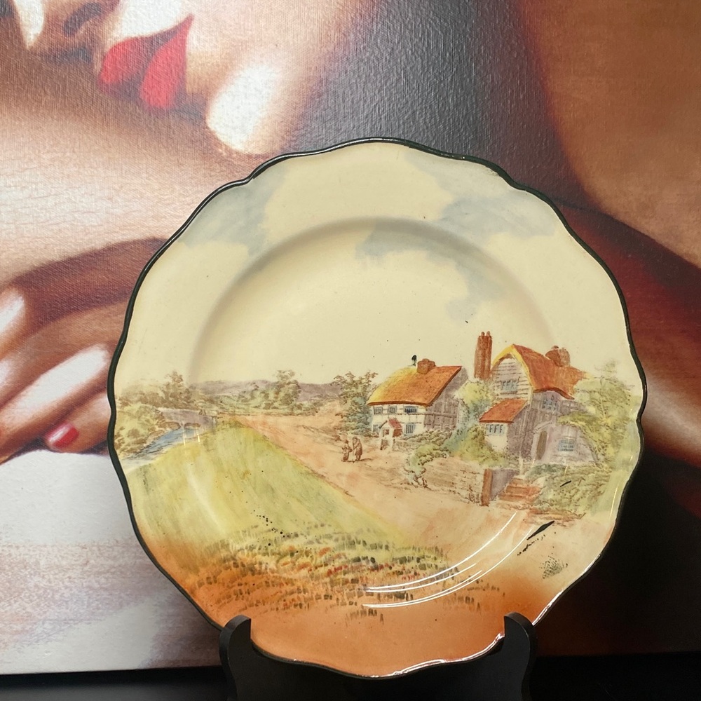 Vintage Royal Doulton English Cottages Series 9.5inch Decorative Plate
